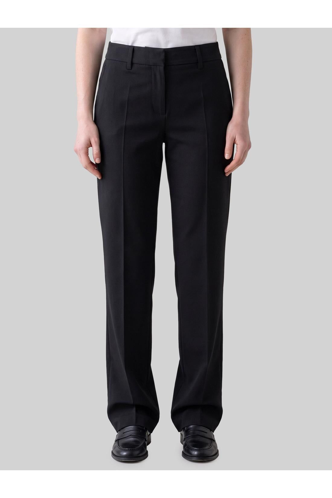 Sutton new york-OUTLET-SALE-Black stretch canvas trousers-ARCHIVIST