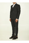 TONELLO-OUTLET-SALE-Black stretch wool suit-ARCHIVIST