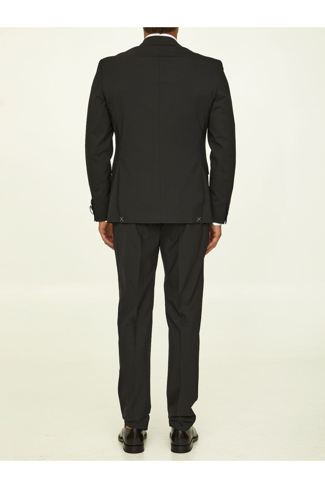 TONELLO-OUTLET-SALE-Black stretch wool suit-ARCHIVIST