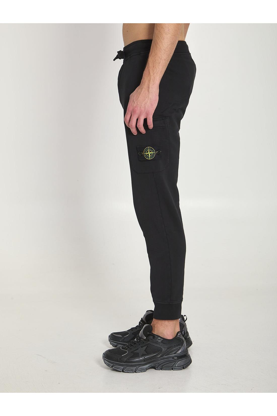 Stone Island-OUTLET-SALE-Black sweatpants-ARCHIVIST