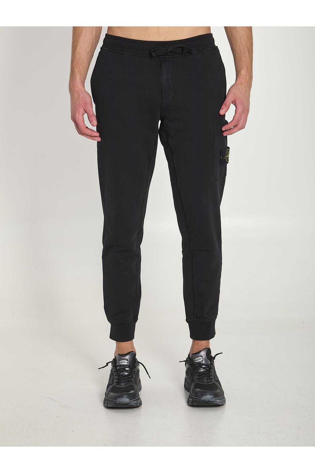 Stone Island-OUTLET-SALE-Black sweatpants-ARCHIVIST