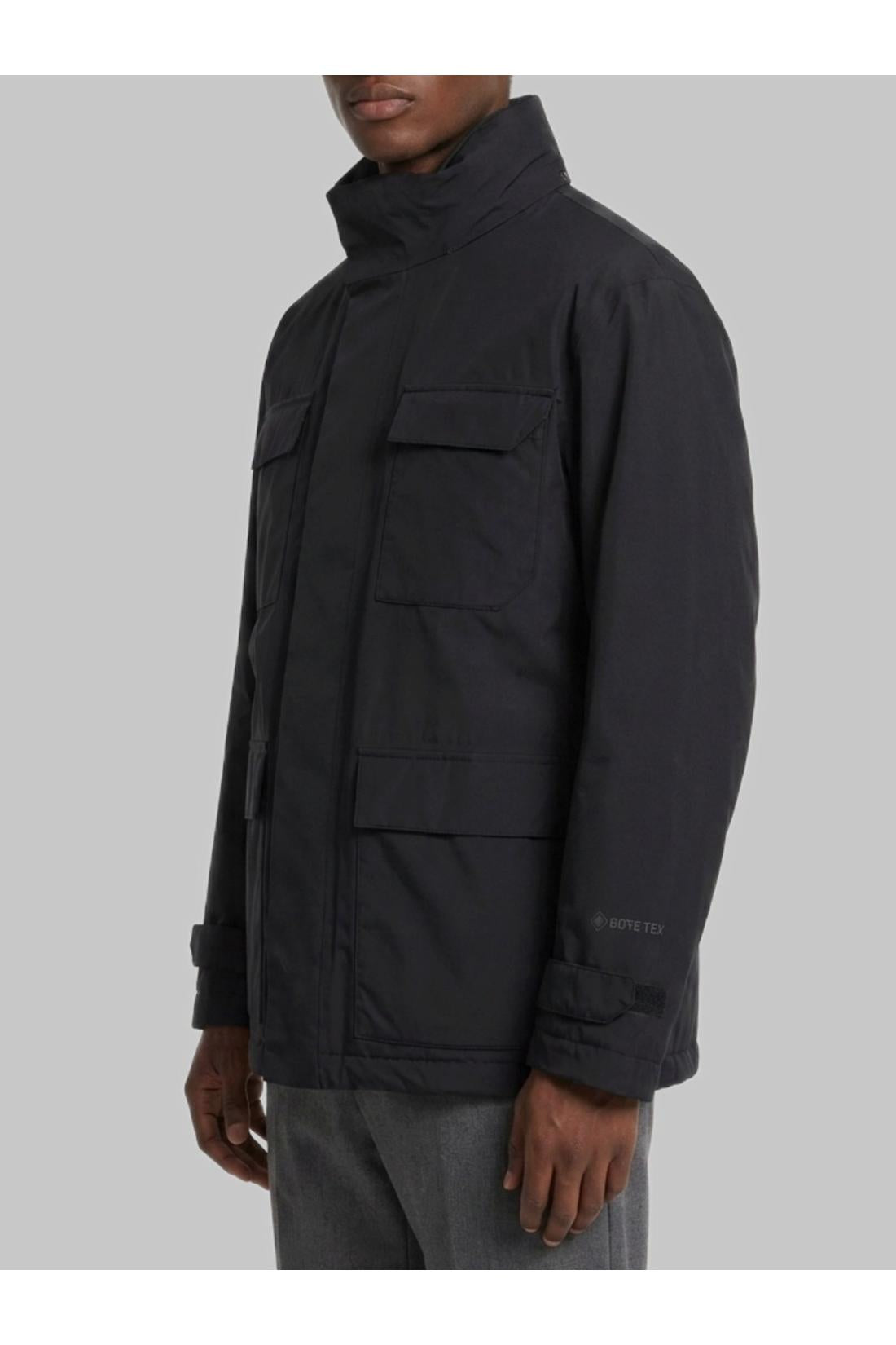 Herno-OUTLET-SALE-Black technical jacket-ARCHIVIST