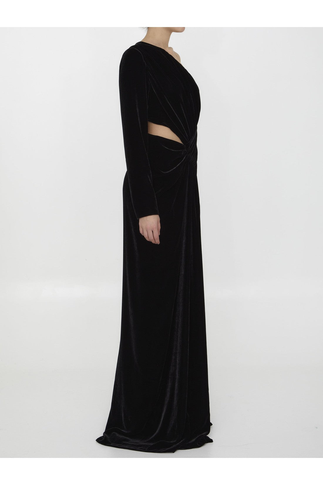 COSTARELLOS-OUTLET-SALE-Black velvet dress-ARCHIVIST