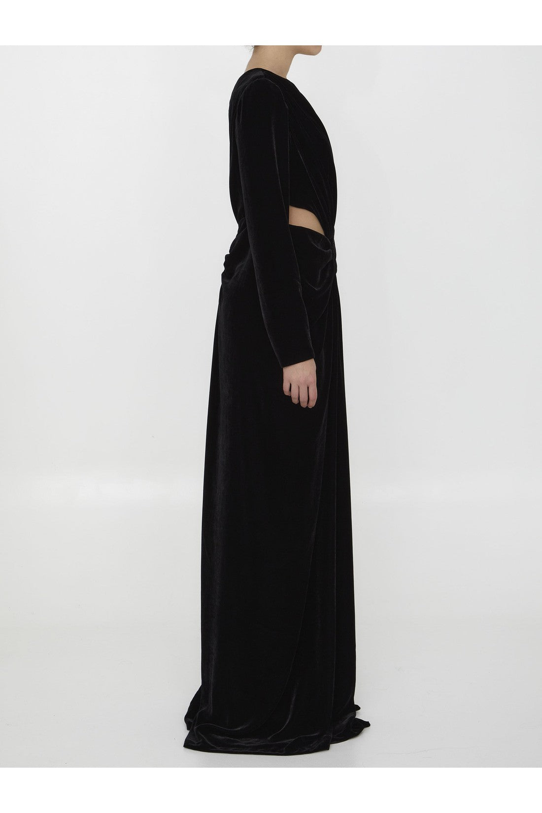 COSTARELLOS-OUTLET-SALE-Black velvet dress-ARCHIVIST