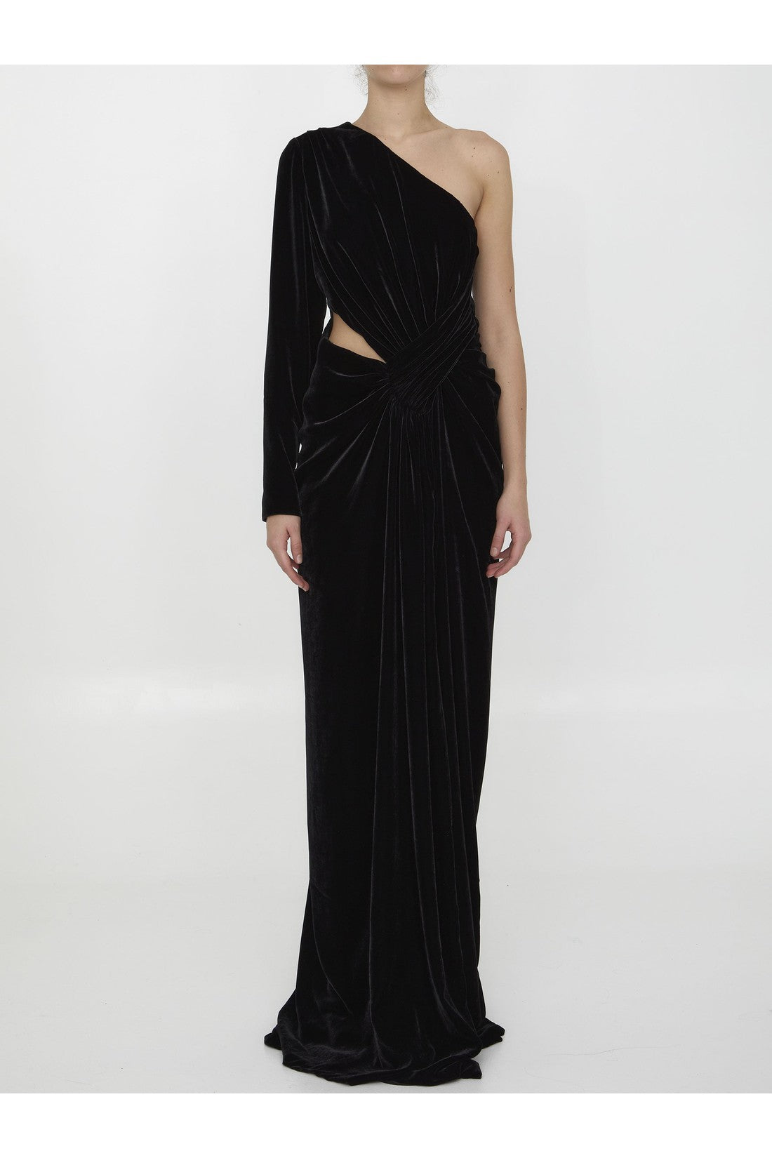 COSTARELLOS-OUTLET-SALE-Black velvet dress-ARCHIVIST