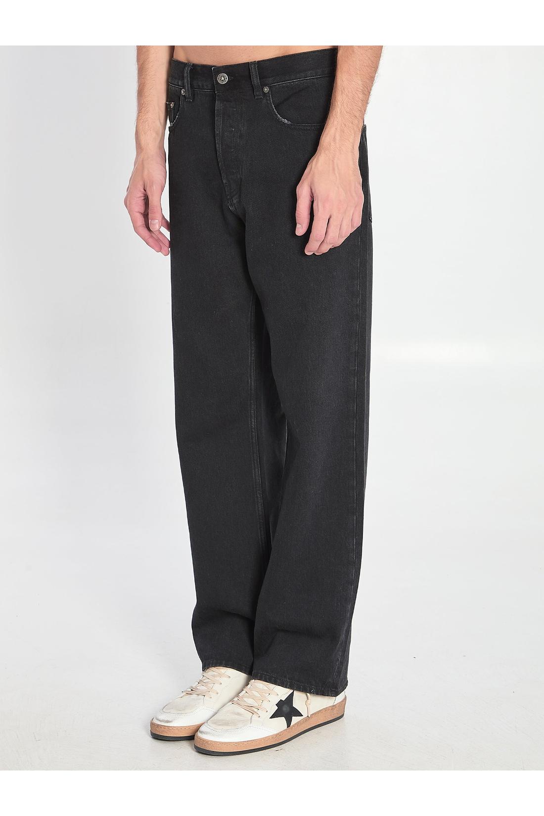 Golden Goose-OUTLET-SALE-Black vintage-effect jeans-ARCHIVIST