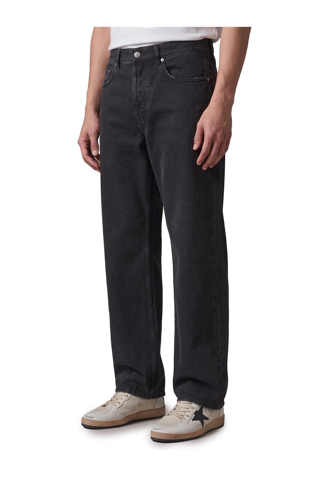 Golden Goose-OUTLET-SALE-Black vintage-effect jeans-ARCHIVIST