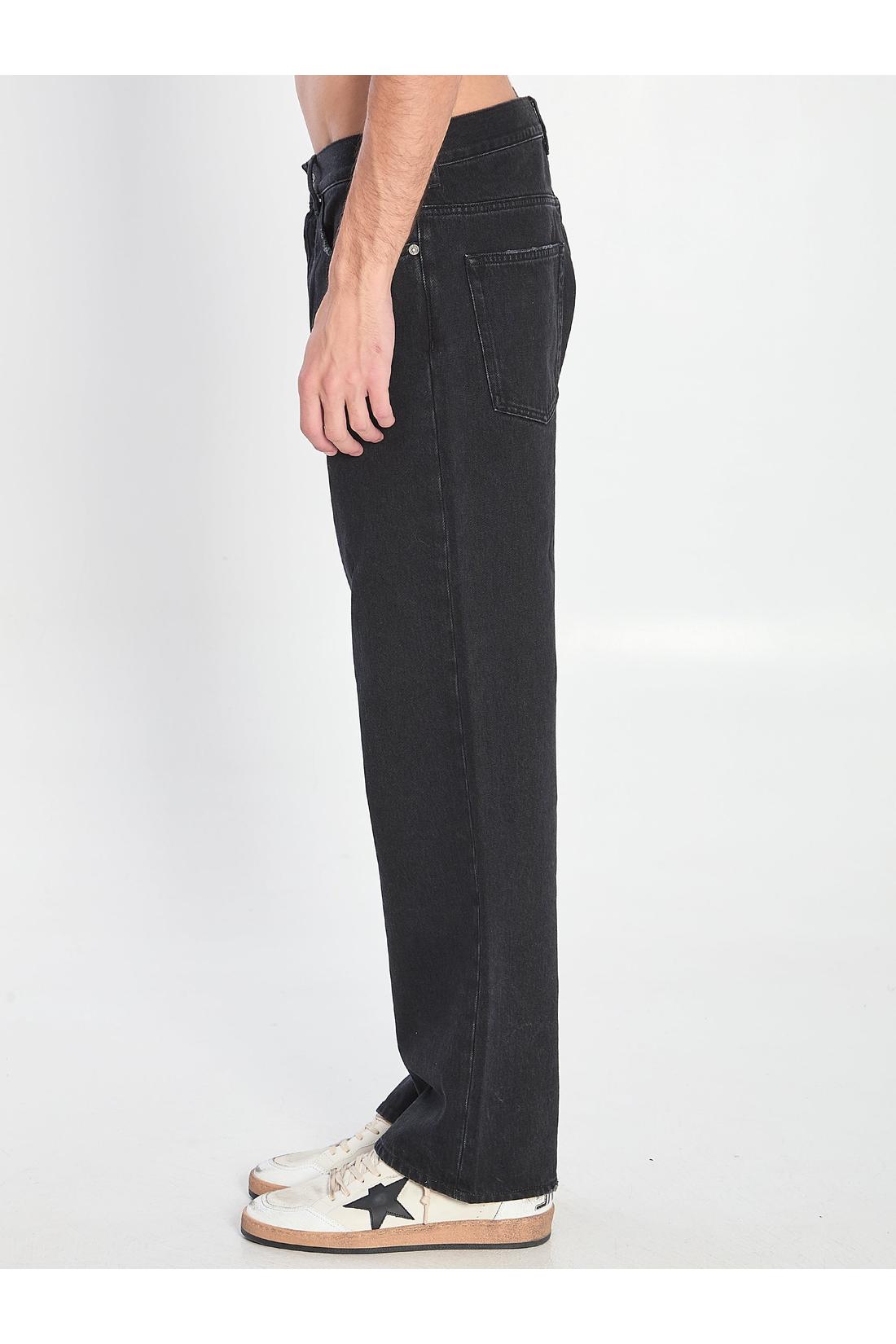 Golden Goose-OUTLET-SALE-Black vintage-effect jeans-ARCHIVIST
