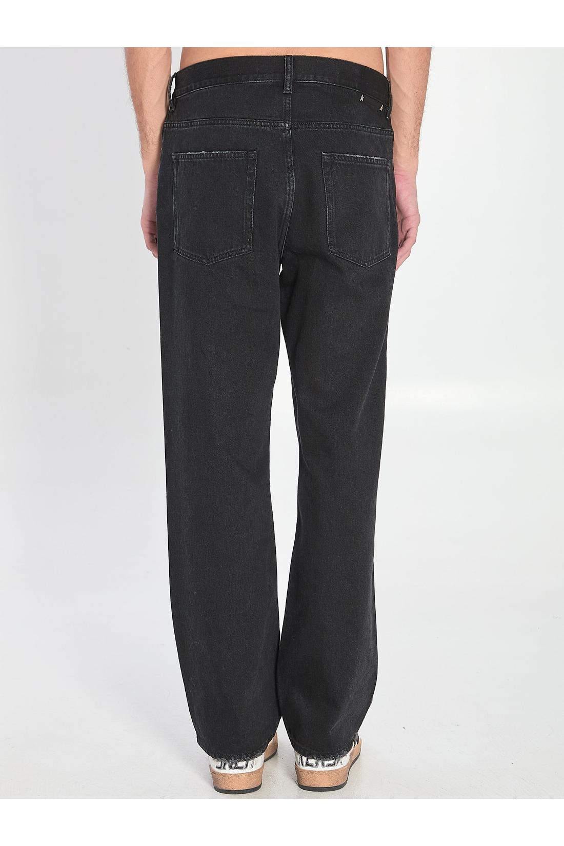 Golden Goose-OUTLET-SALE-Black vintage-effect jeans-ARCHIVIST