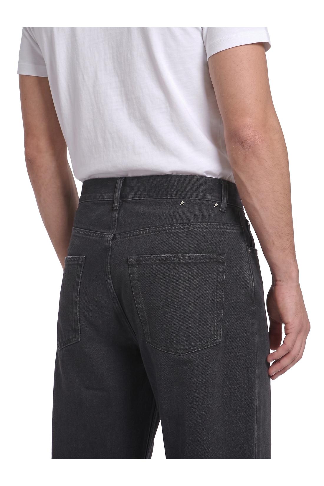 Golden Goose-OUTLET-SALE-Black vintage-effect jeans-ARCHIVIST