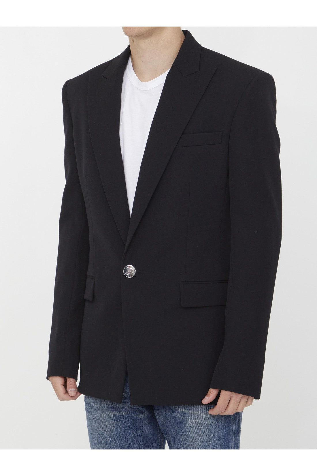 BALMAIN-OUTLET-SALE-Black wool jacket-ARCHIVIST