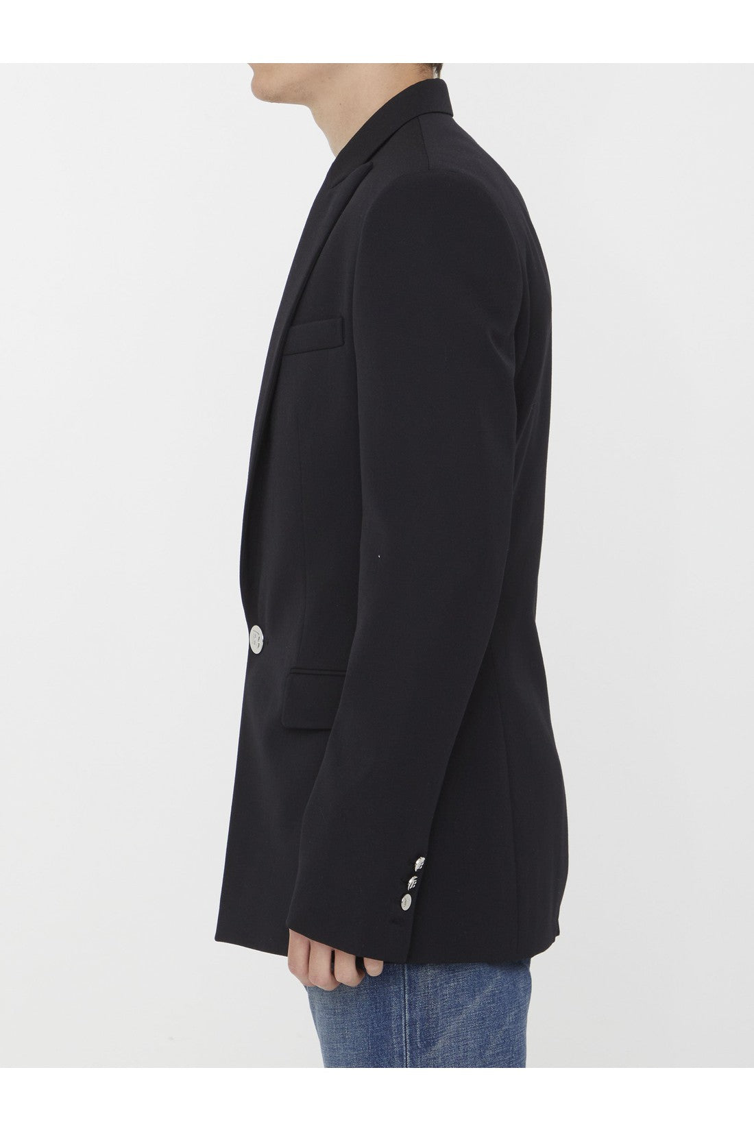 BALMAIN-OUTLET-SALE-Black wool jacket-ARCHIVIST