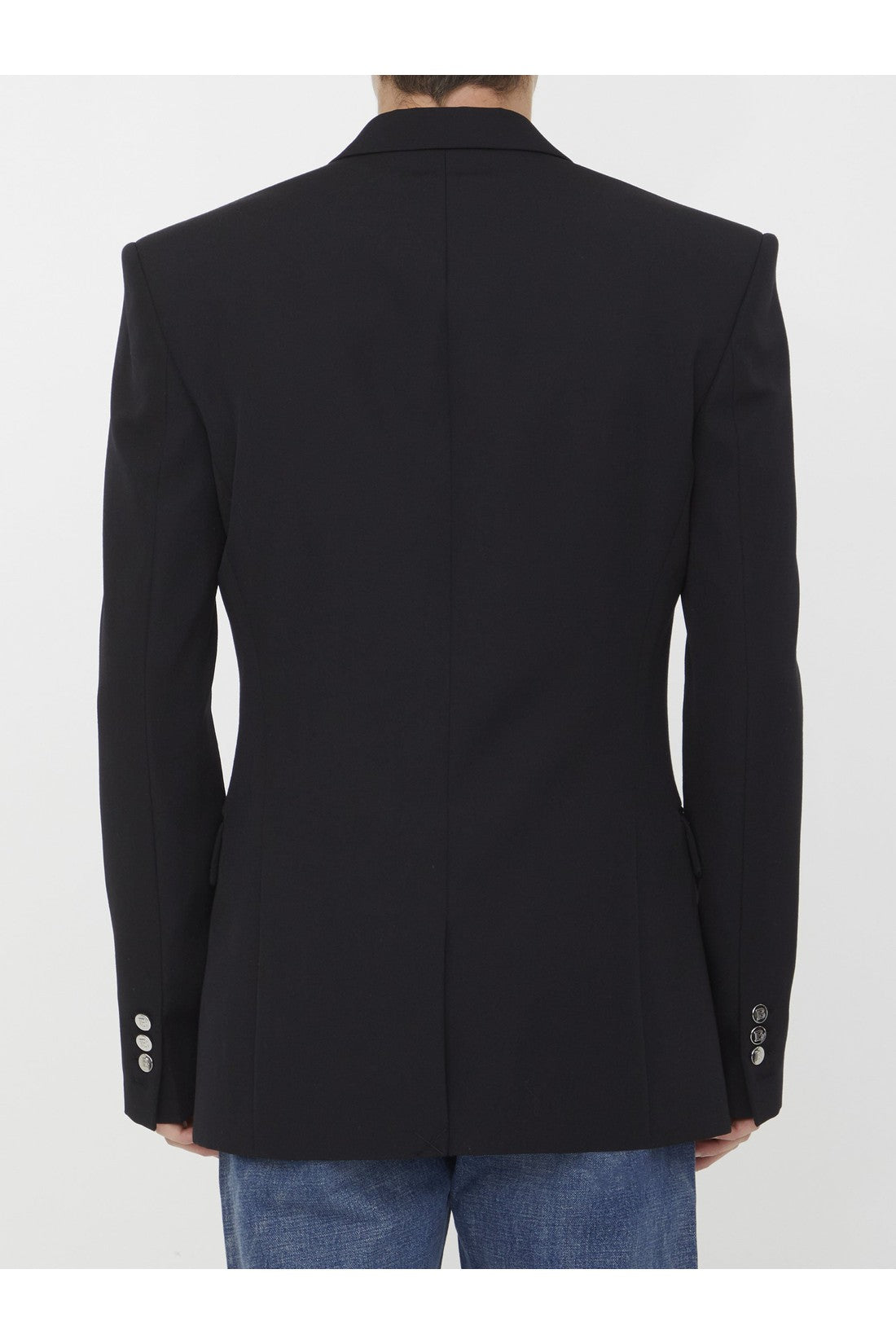 BALMAIN-OUTLET-SALE-Black wool jacket-ARCHIVIST