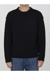 TEN C-OUTLET-SALE-Black wool jumper-ARCHIVIST