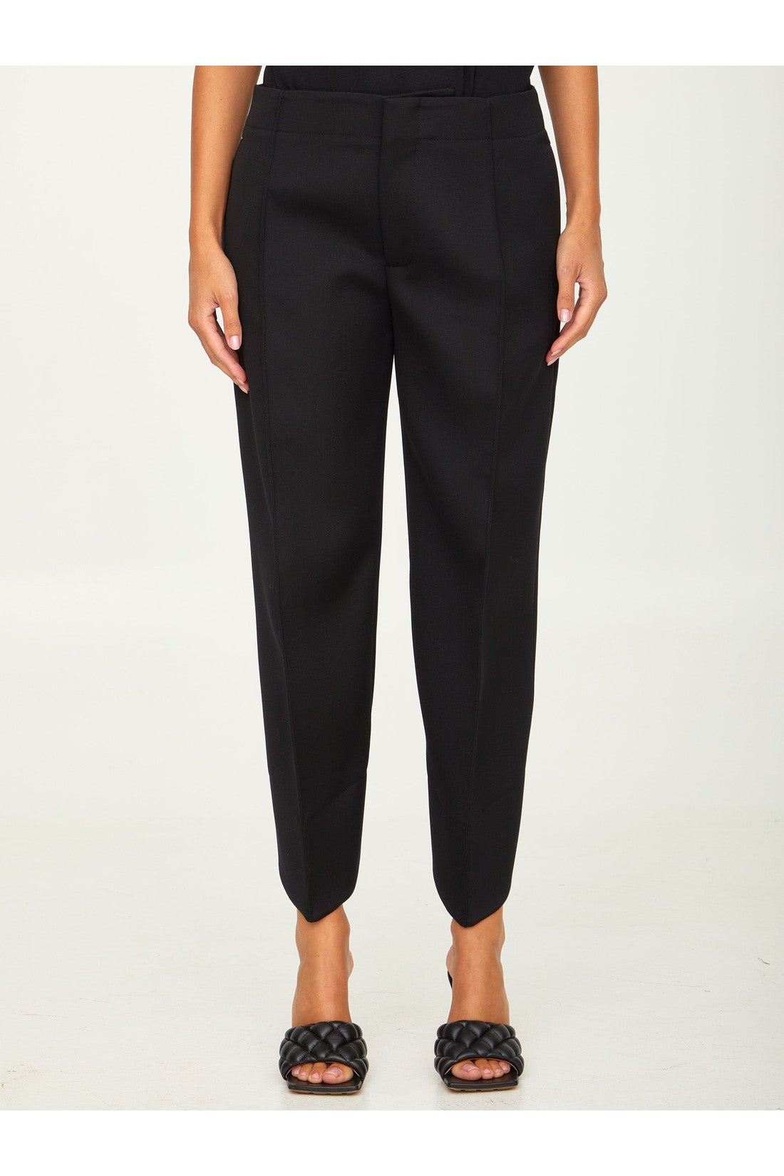 BOTTEGA VENETA-OUTLET-SALE-Black wool trousers-ARCHIVIST