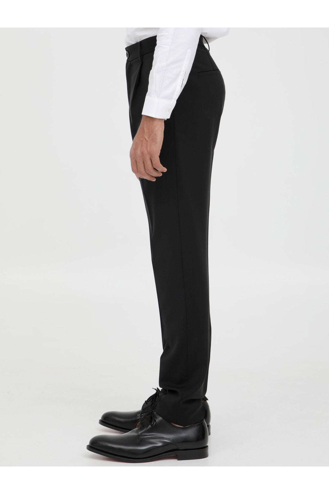 TONELLO-OUTLET-SALE-Black wool trousers-ARCHIVIST