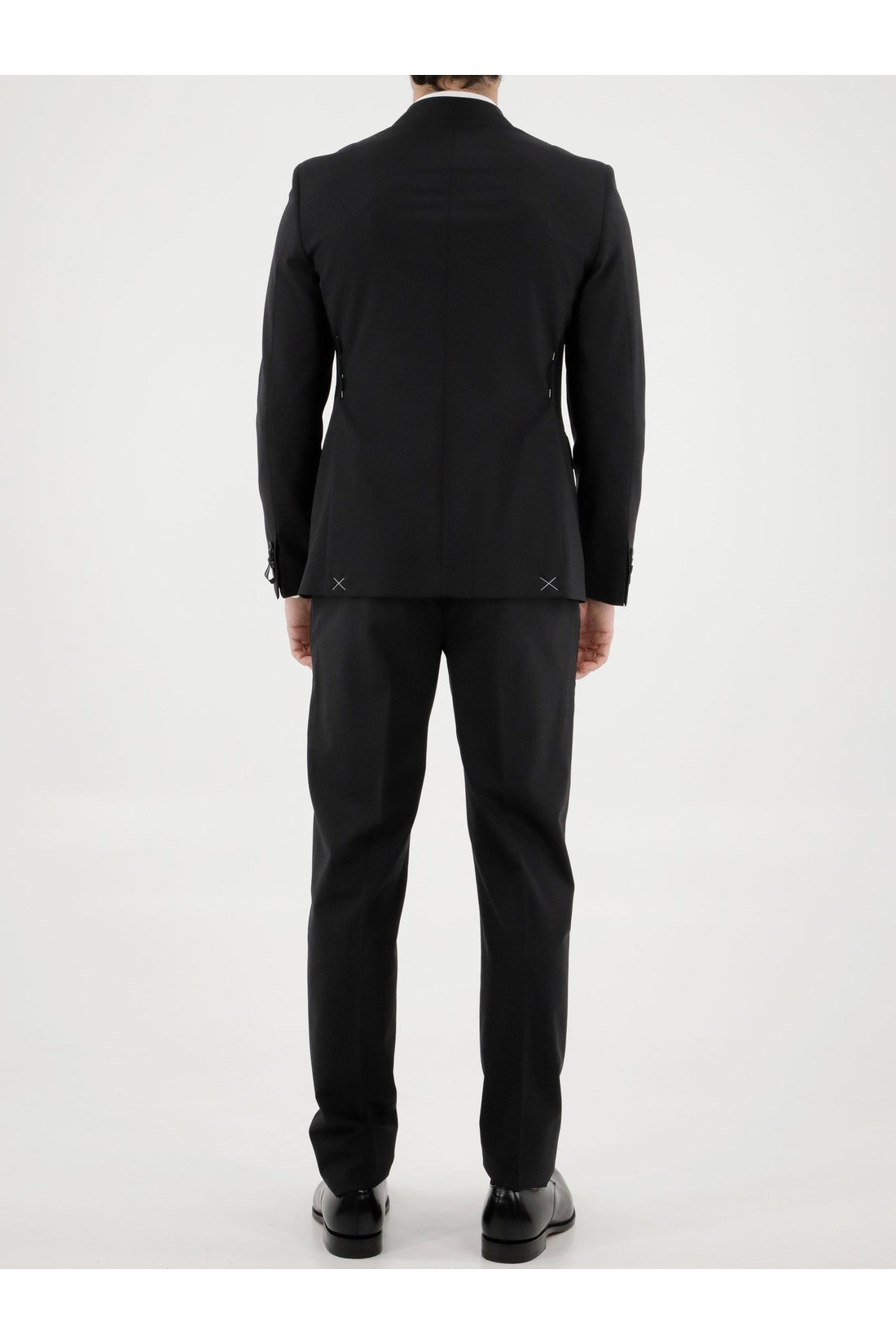 TONELLO-OUTLET-SALE-Black wool two-piece suit-ARCHIVIST