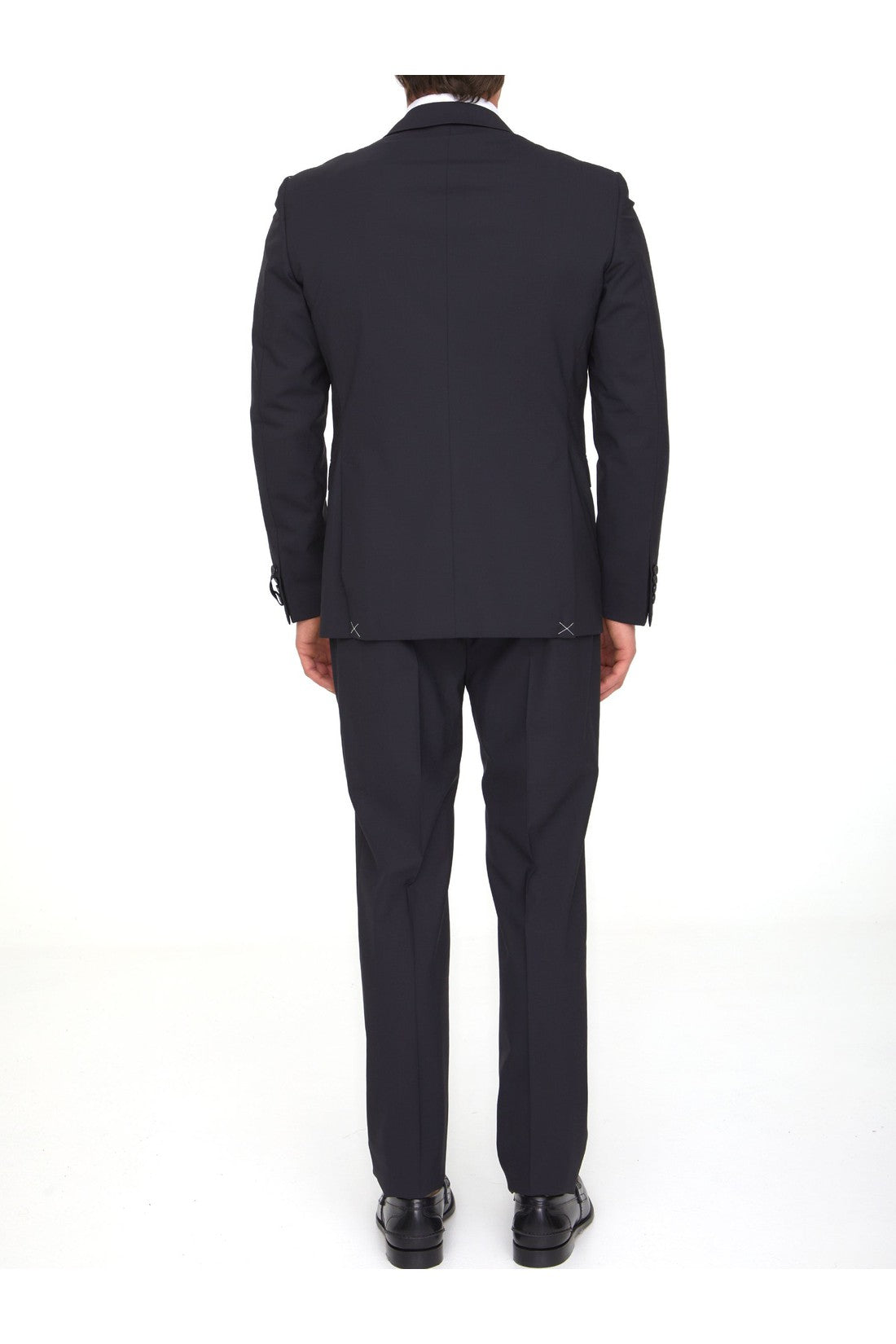 TONELLO-OUTLET-SALE-Black wool two-piece suit-ARCHIVIST