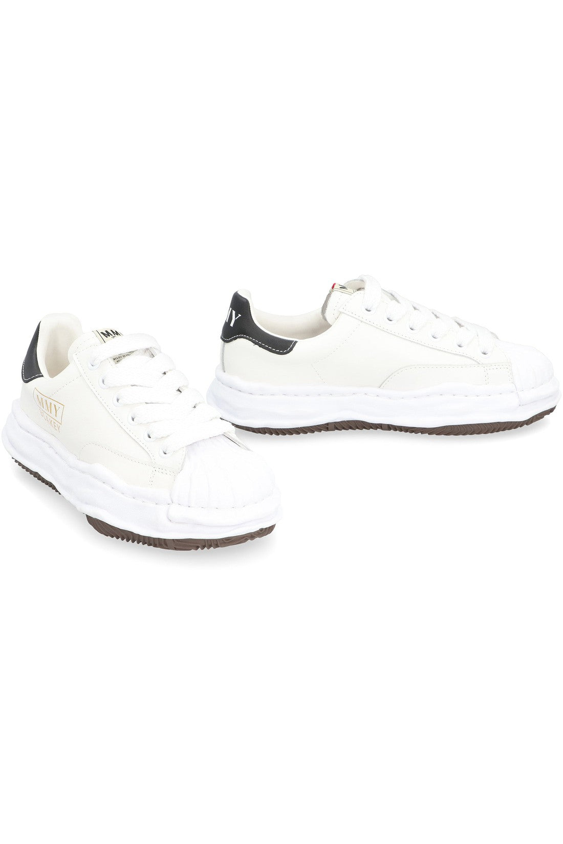 Maison Mihara Yasuhiro-OUTLET-SALE-Blakey leather low-top sneakers-ARCHIVIST