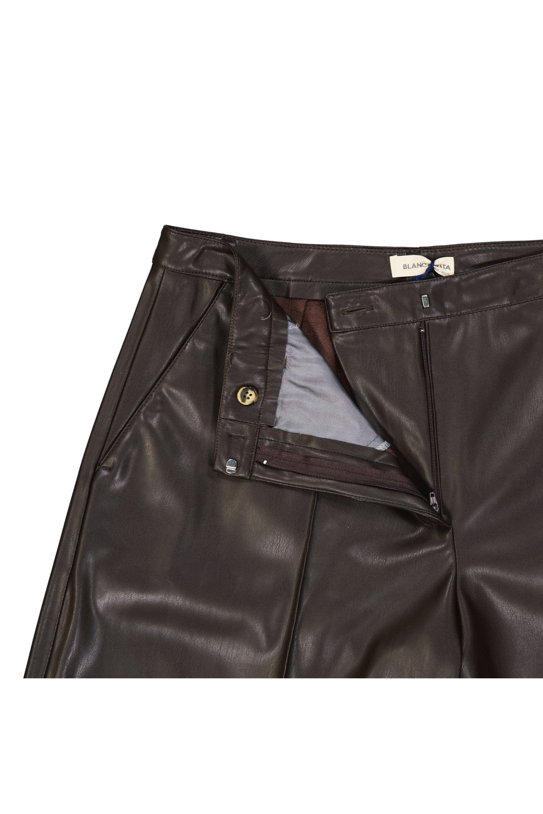 BLANCA VITA-OUTLET-SALE-Blanca Vita Faux Leather Shorts-ARCHIVIST