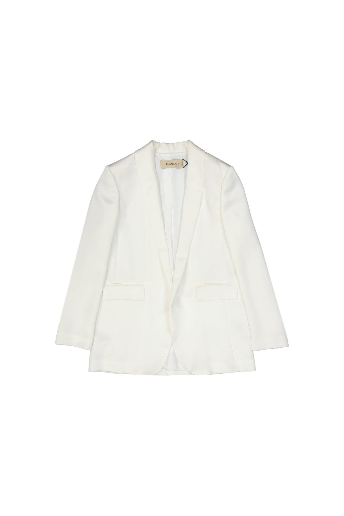 Blanca Vita-OUTLET-SALE-Blanca Vita Satin Effect Jacket-ARCHIVIST