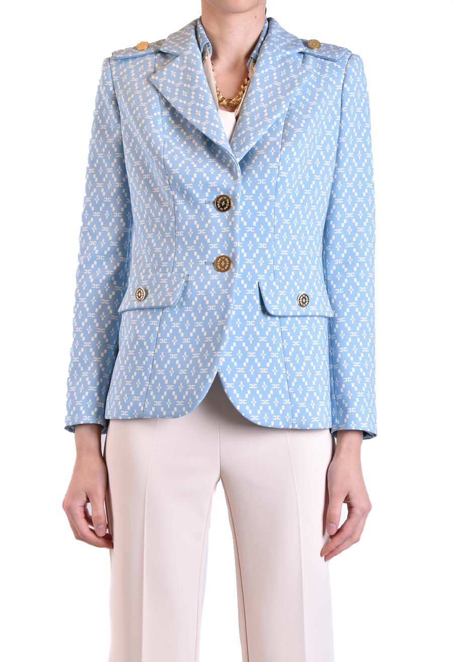 Elisabetta Franchi-OUTLET-SALE-Blazer BLAU-ARCHIVIST