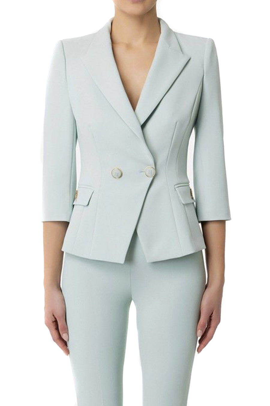 Elisabetta Franchi-OUTLET-SALE-Blazer BLAU-ARCHIVIST