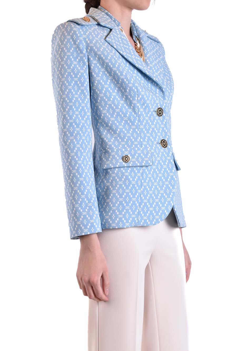 Elisabetta Franchi-OUTLET-SALE-Blazer BLAU-ARCHIVIST