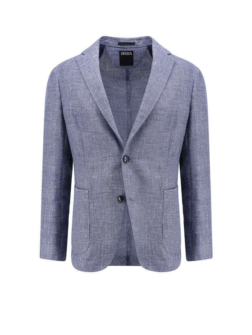 ZEGNA-OUTLET-SALE-Blazer BLAU-ARCHIVIST