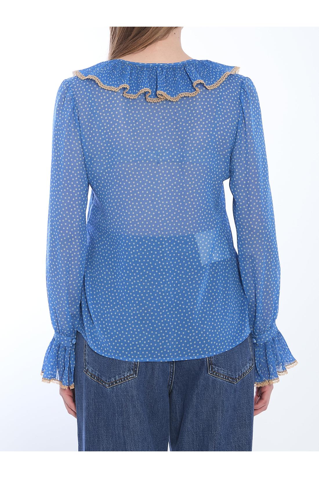Valentino Garavani-OUTLET-SALE-Blouse with polka dots-ARCHIVIST