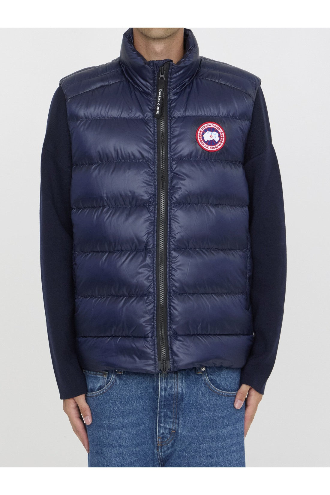 CANADA GOOSE-OUTLET-SALE-Blue Crofton gilet-ARCHIVIST