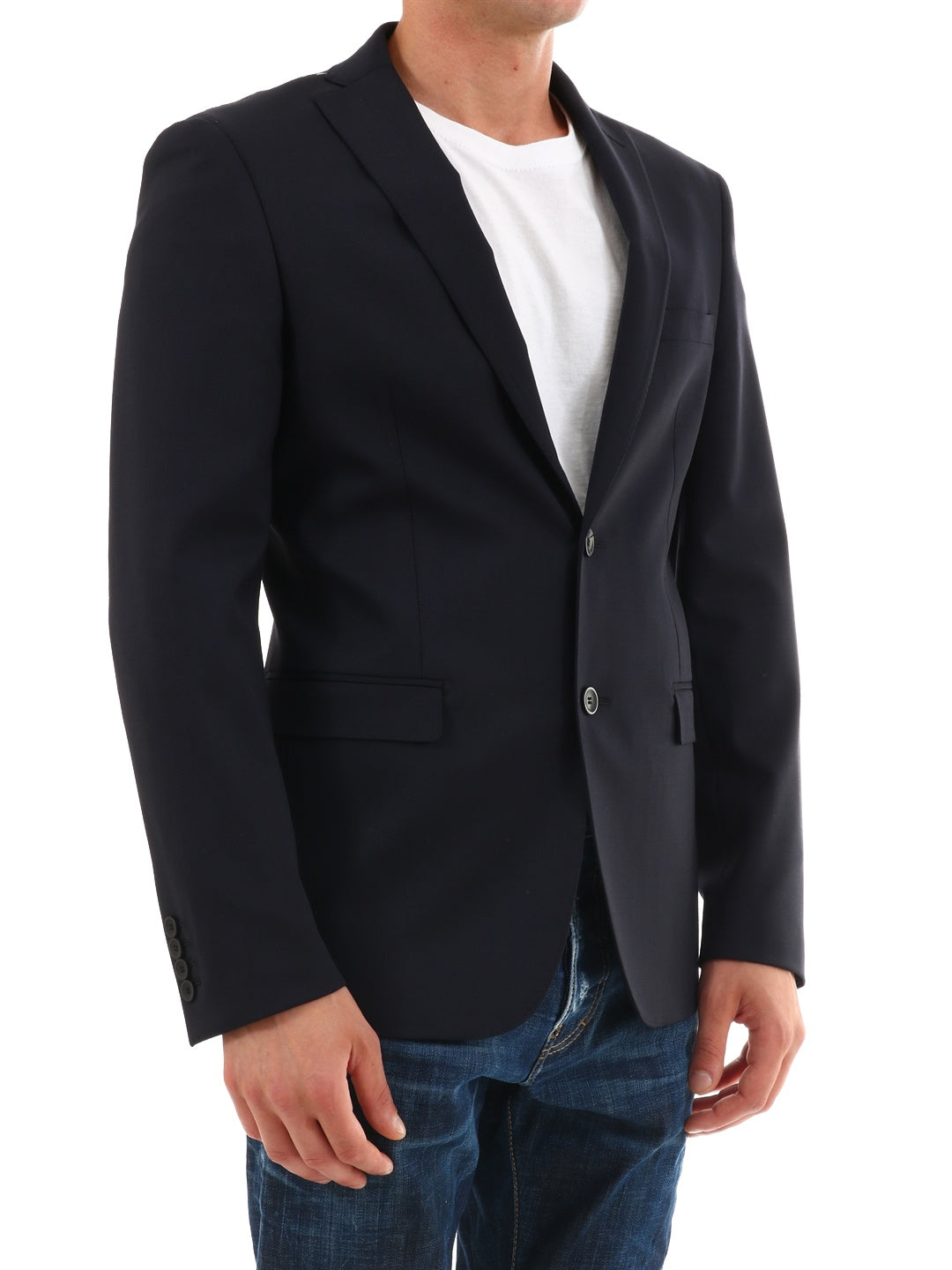 TONELLO-OUTLET-SALE-Blue Wool Jacket-ARCHIVIST