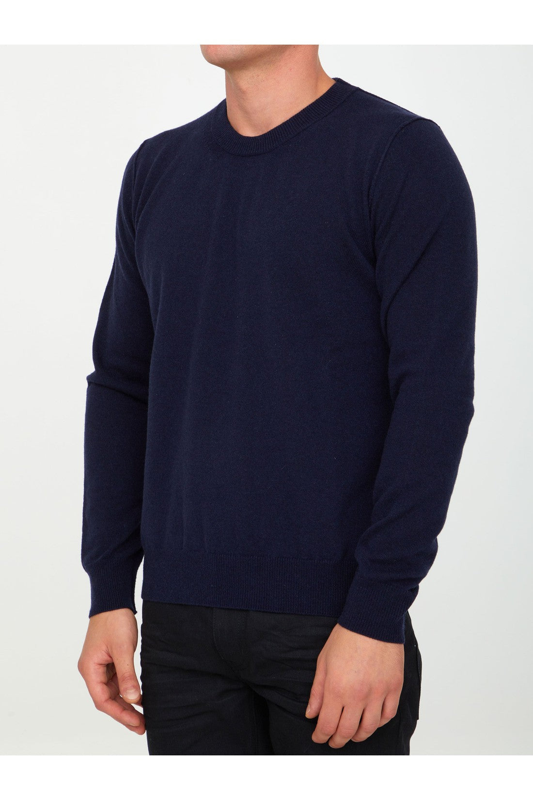 MAISON MARGIELA-OUTLET-SALE-Blue cashmere jumper-ARCHIVIST