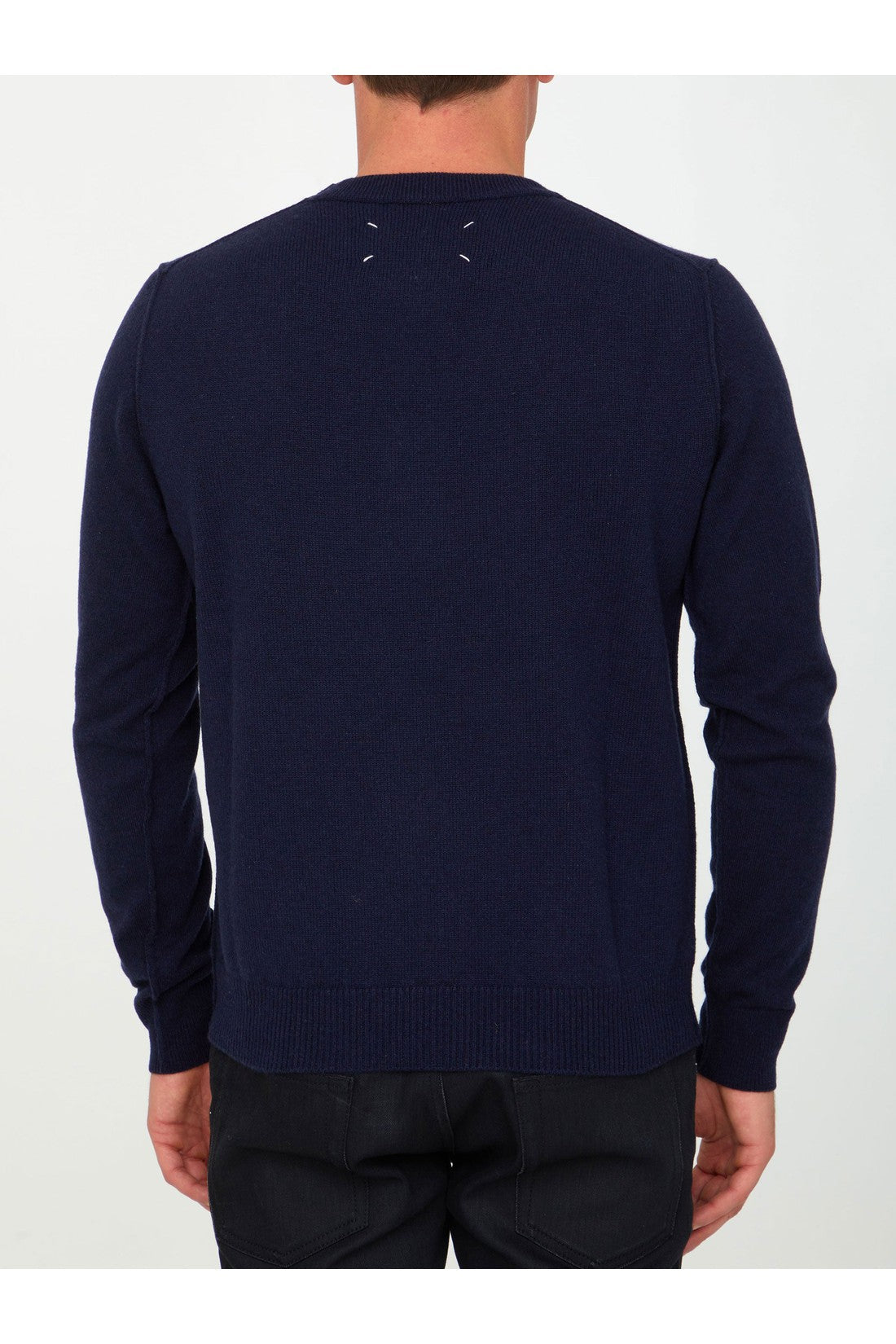 MAISON MARGIELA-OUTLET-SALE-Blue cashmere jumper-ARCHIVIST