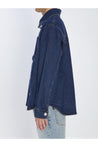 Ami Paris-OUTLET-SALE-Blue cotton overshirt-ARCHIVIST