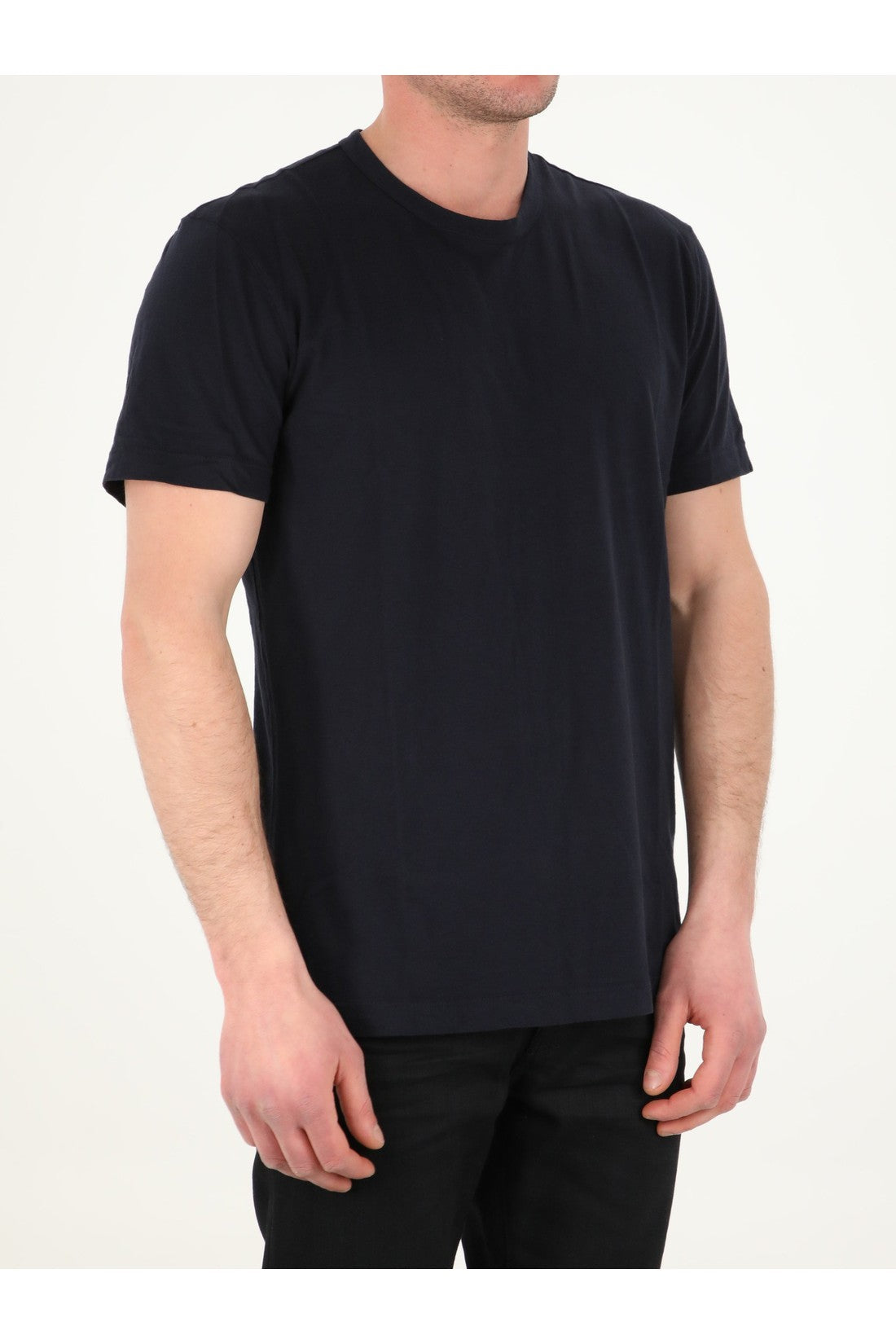 James Perse-OUTLET-SALE-Blue cotton t-shirt-ARCHIVIST