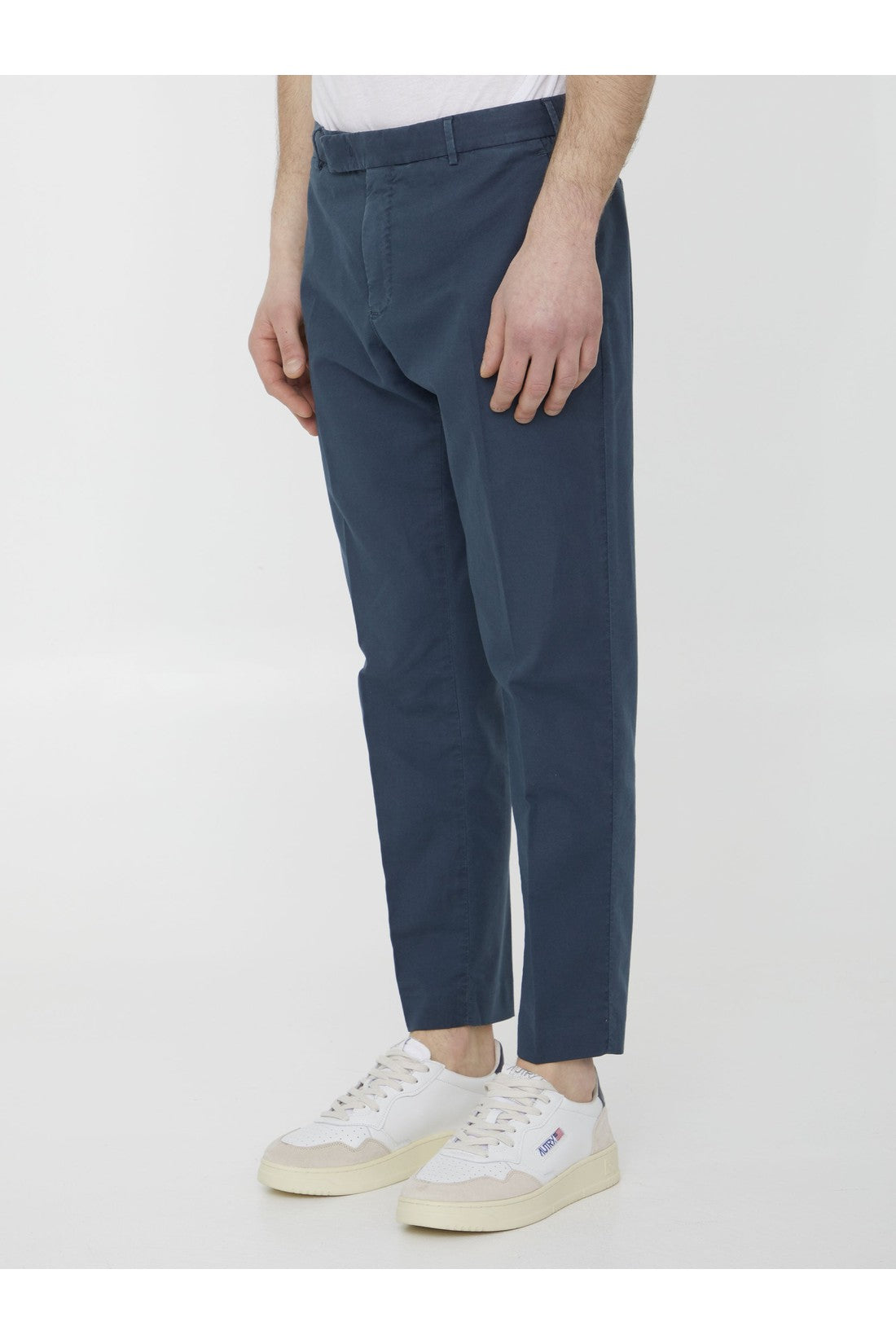 PT TORINO-OUTLET-SALE-Blue cotton trousers-ARCHIVIST