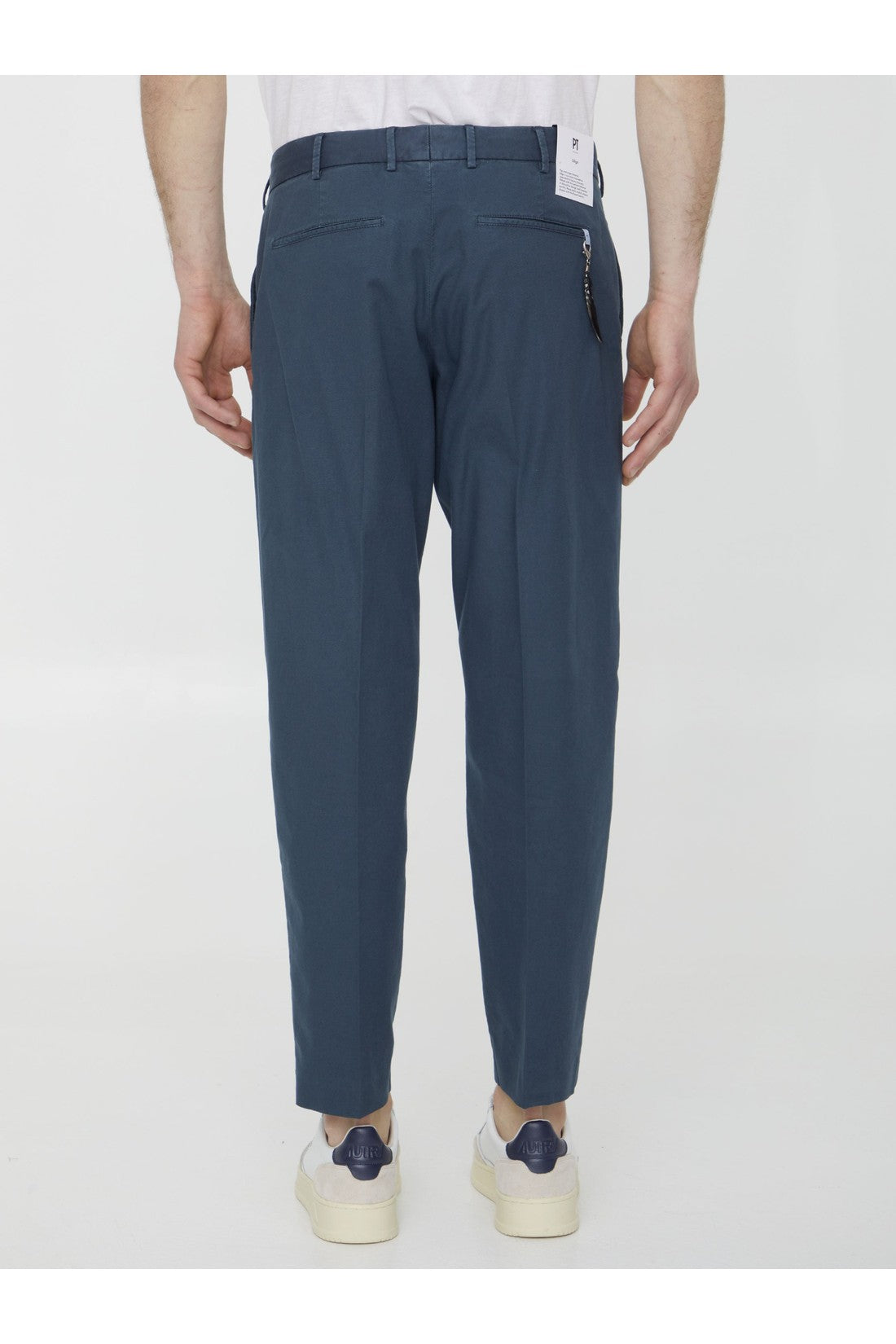 PT TORINO-OUTLET-SALE-Blue cotton trousers-ARCHIVIST