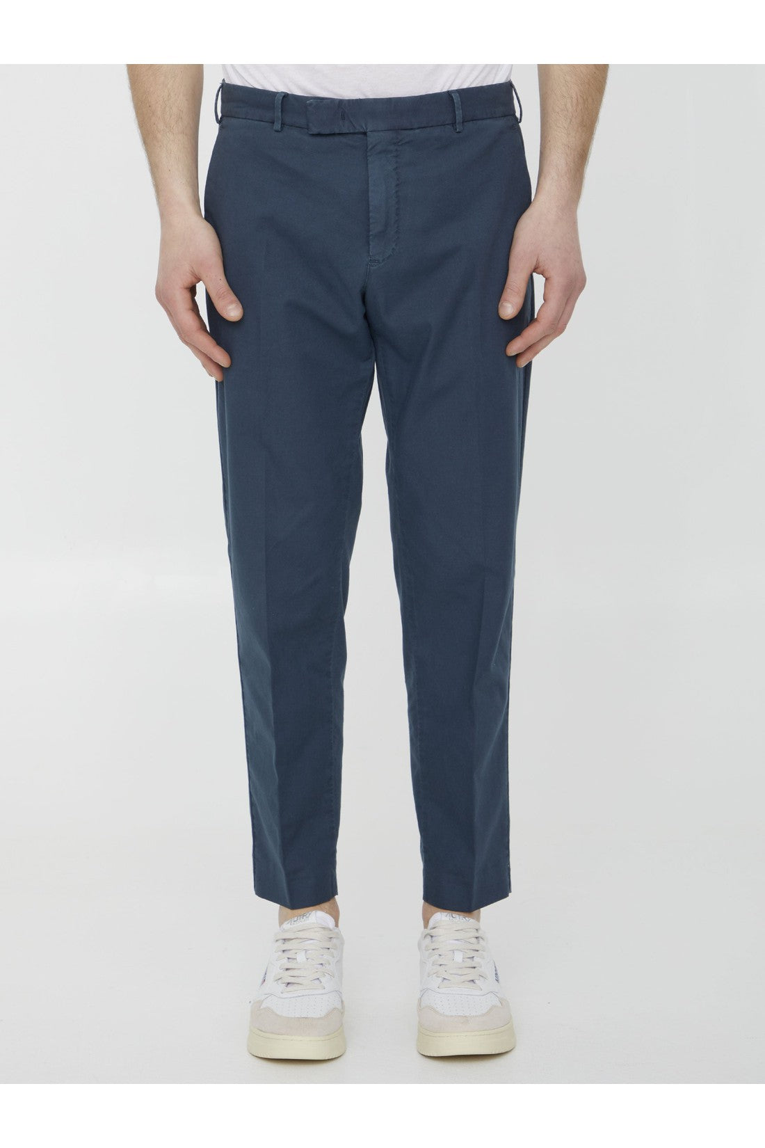 PT TORINO-OUTLET-SALE-Blue cotton trousers-ARCHIVIST