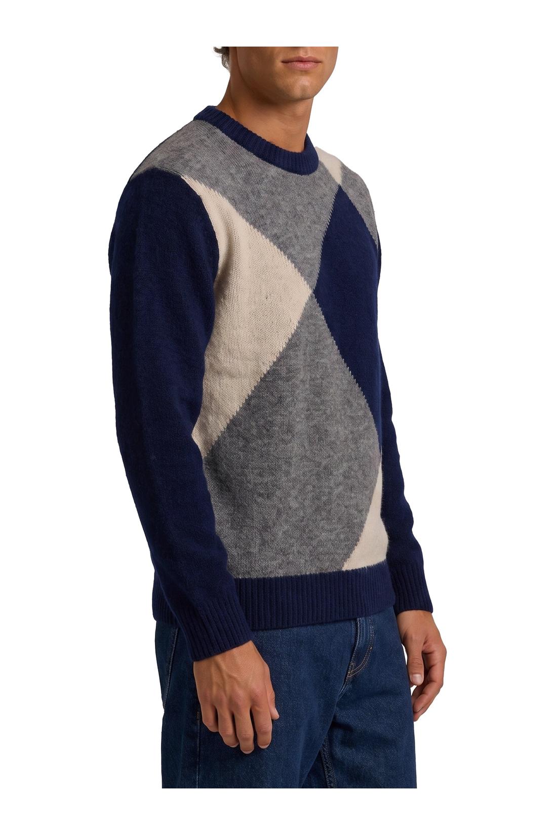 Ballantyne-OUTLET-SALE-Blue crewneck sweater-ARCHIVIST