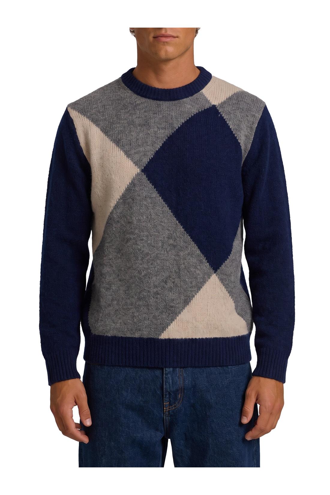 Ballantyne-OUTLET-SALE-Blue crewneck sweater-ARCHIVIST