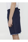 LANVIN-OUTLET-SALE-Blue denim bermuda shorts-ARCHIVIST