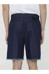 LANVIN-OUTLET-SALE-Blue denim bermuda shorts-ARCHIVIST