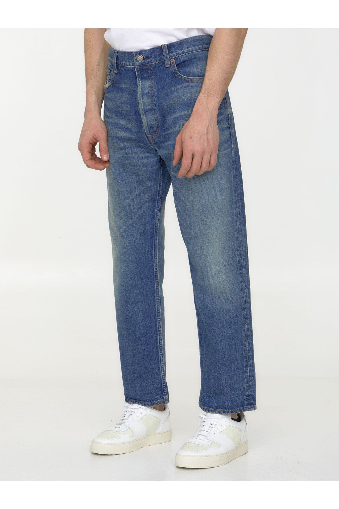 SAINT LAURENT-OUTLET-SALE-Blue denim jeans-ARCHIVIST