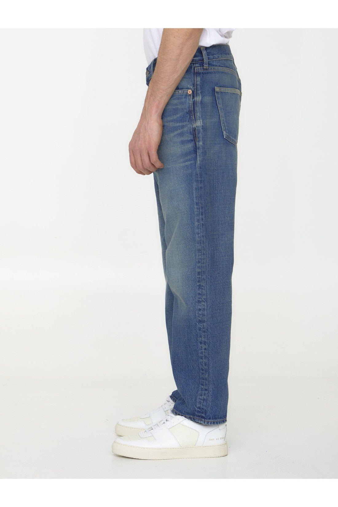 SAINT LAURENT-OUTLET-SALE-Blue denim jeans-ARCHIVIST