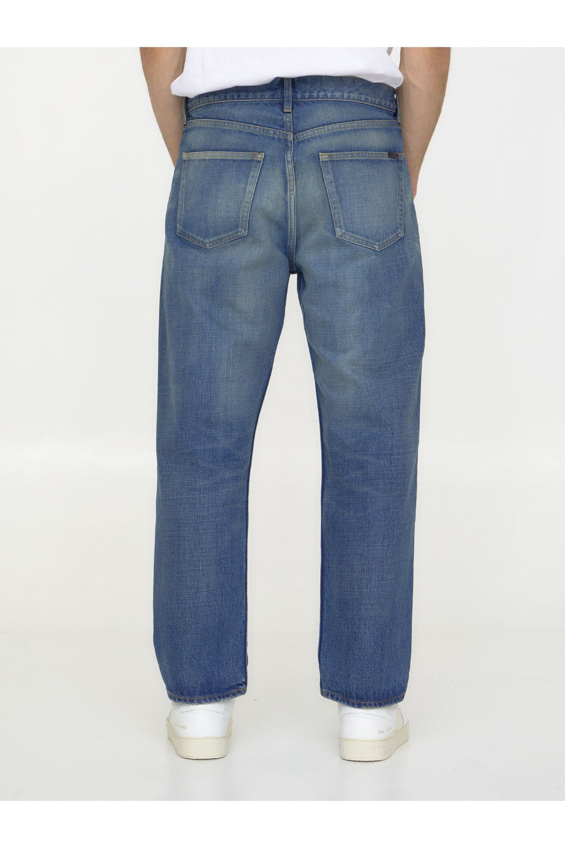 SAINT LAURENT-OUTLET-SALE-Blue denim jeans-ARCHIVIST