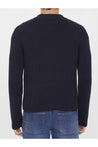 AMI PARIS-OUTLET-SALE-Blue jumper with patch-ARCHIVIST