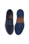 Blue suede derby