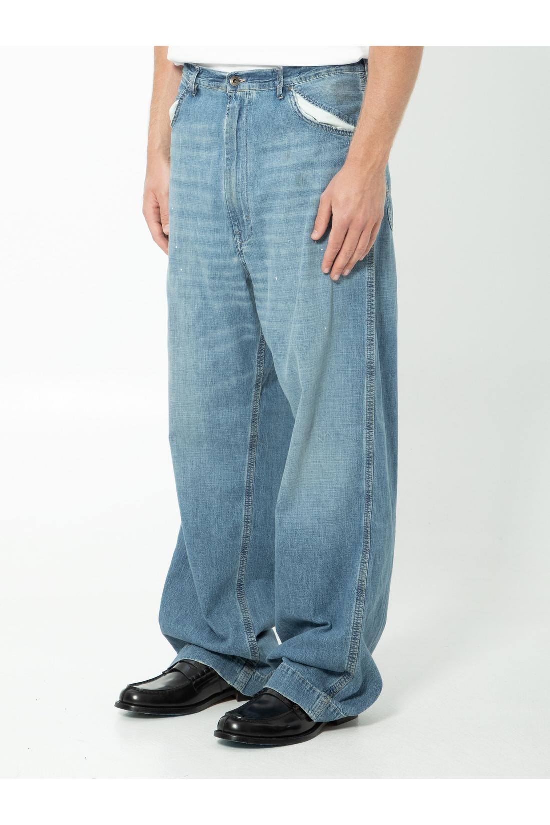Maison Margiela-OUTLET-SALE-Blue wide-leg jeans-ARCHIVIST