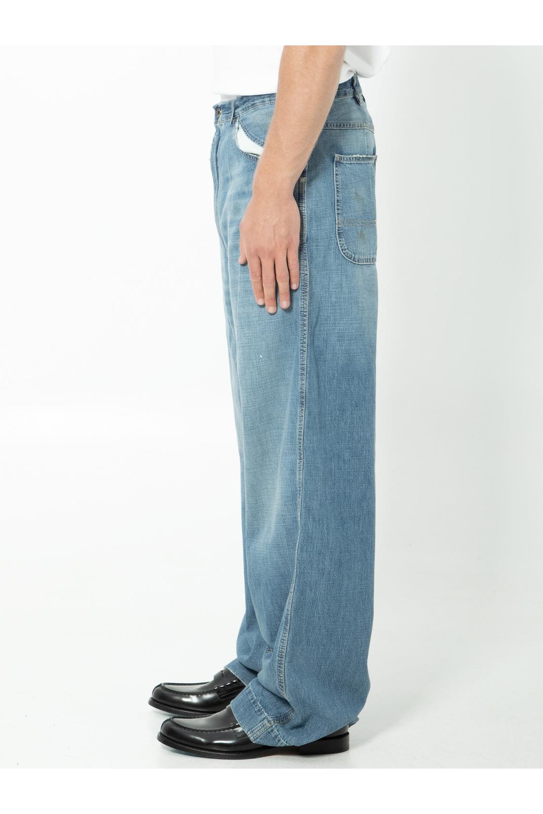 Maison Margiela-OUTLET-SALE-Blue wide-leg jeans-ARCHIVIST